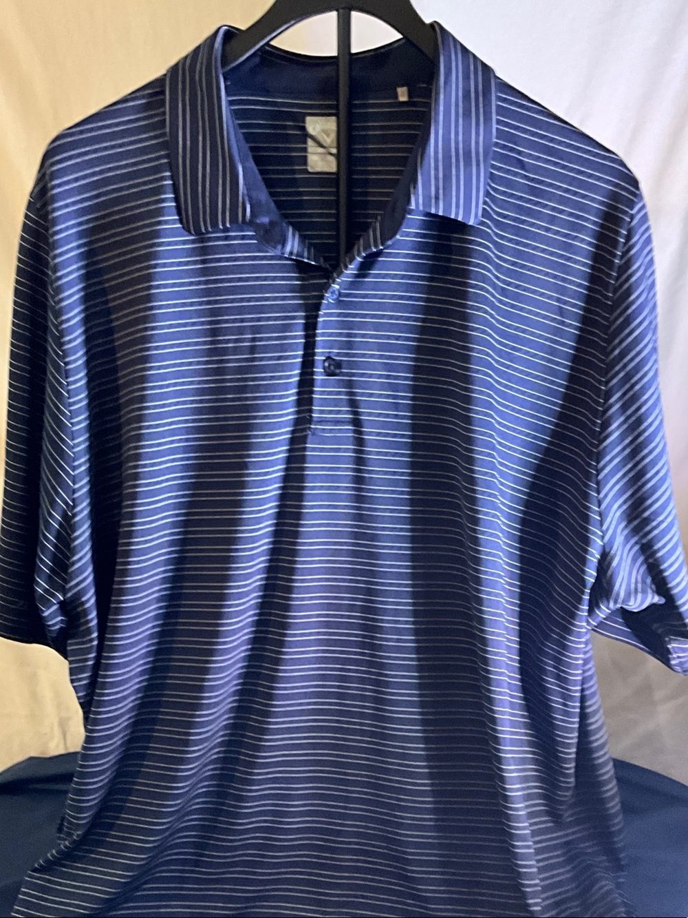 Callaway Blue Striped Golf Polo